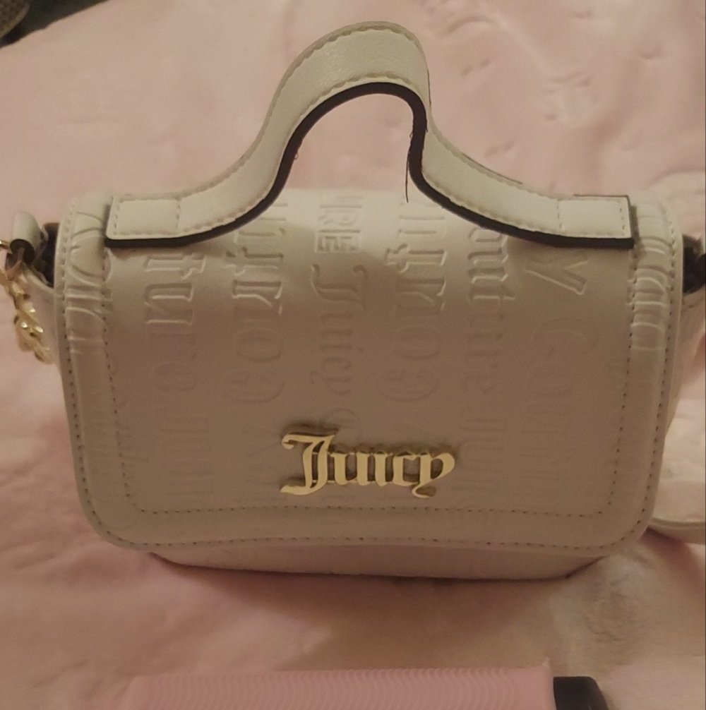 Juicy Couture White Embossed Bag